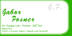 gabor posner business card